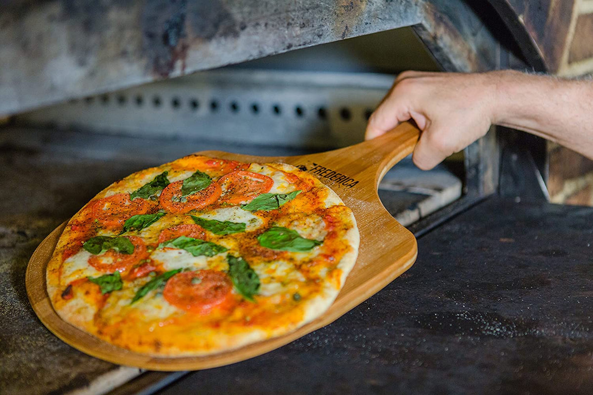 Natural Bamboo Pizza Peel & Serving Paddle Cutting Board