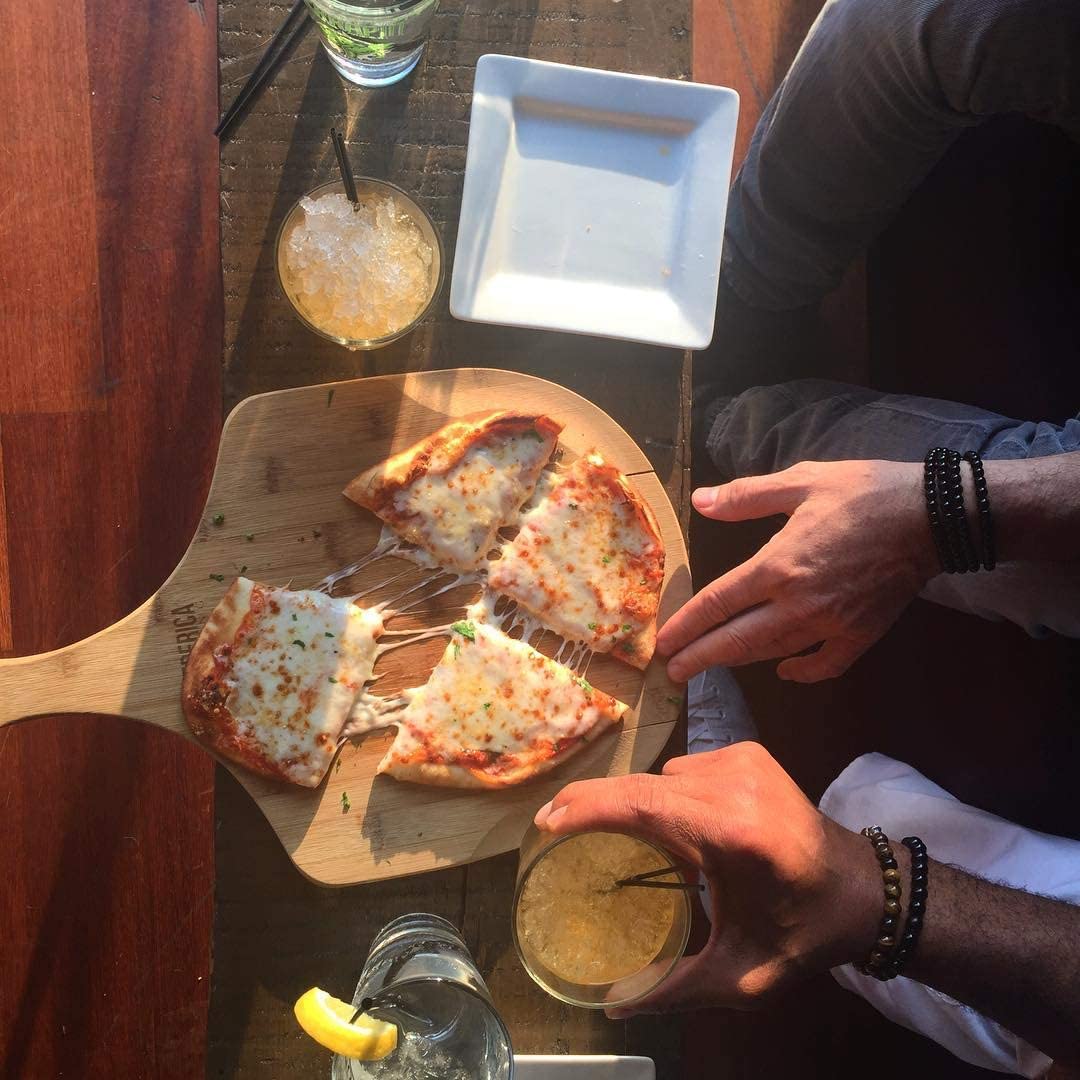 Natural Bamboo Pizza Peel & Serving Paddle Cutting Board